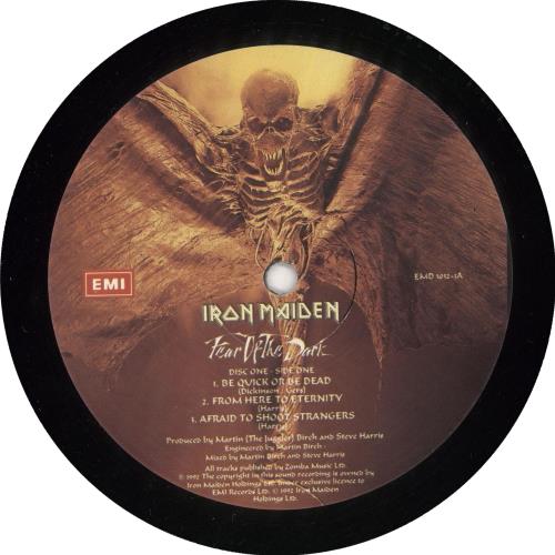 Iron Maiden Fear Of The Dark + Insert UK 2-LP vinyl record